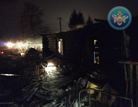В Башкортостане в сгоревшем бревенчатом доме найдены тела трех мужчин