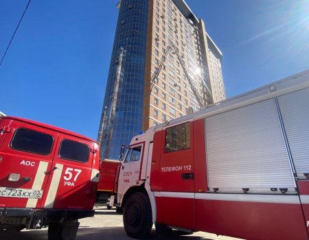 В Уфе на 24 этаже жилого дома пожар: огнеборцы выехали по повышенному рангу