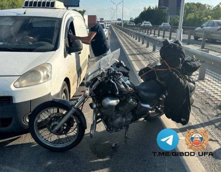 В Уфе в ДТП пострадал мотоциклист