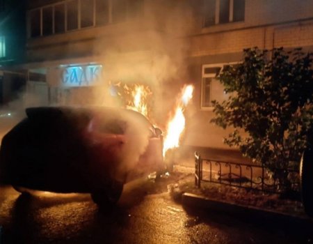 В одном из городов Башкортостана сгорела элитная иномарка