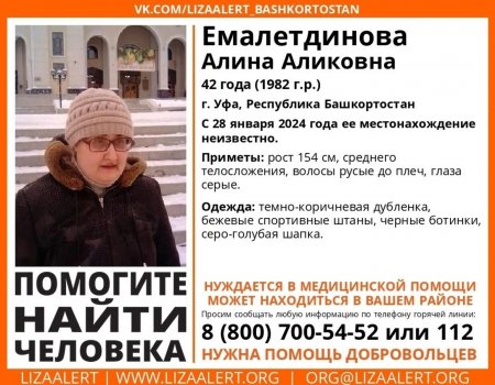 В Уфе волонтерам нужна помощь водителей в поисках 42-летней Алины Емалетдиновой