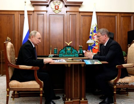 Владимир Путин проводит рабочую встречу с Главой Башкирии Радием Хабировым