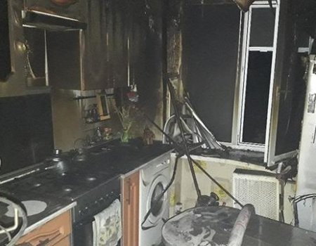 В Уфе в доме на проспекте Октября загорелась квартира: есть пострадавший