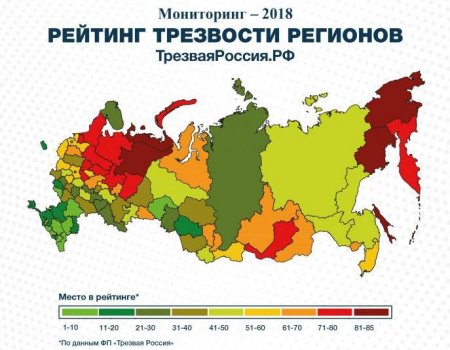 Башкортостан в третьем десятке национального рейтинга трезвости регионов