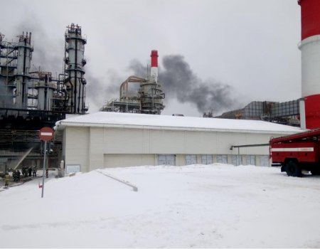 В Уфе произошел пожар на нефтеперерабатывающем заводе