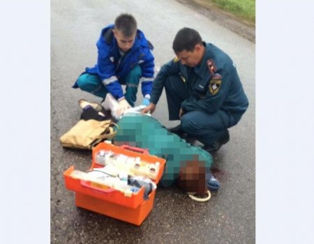 В Башкортостане сотрудники МЧС пришли на помощь сбитой на дороге девушке