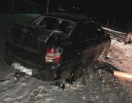В Башкортостане водитель скончался в перевернувшейся «Lada Granta»