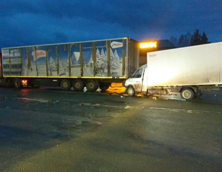 В Башкортостане на трассе «ГАЗель» наехала на грузовой фургон, пострадало 2 человека