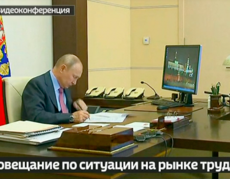 Радий Хабиров принял участие в совещании Владимира Путина о ситуации на рынке труда