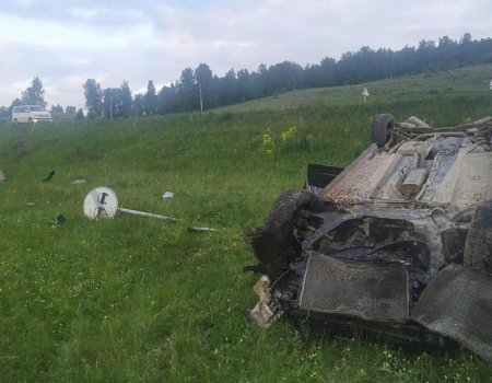В Башкортостане по вине пьяного водителя опрокинулась иномарка: есть жертвы