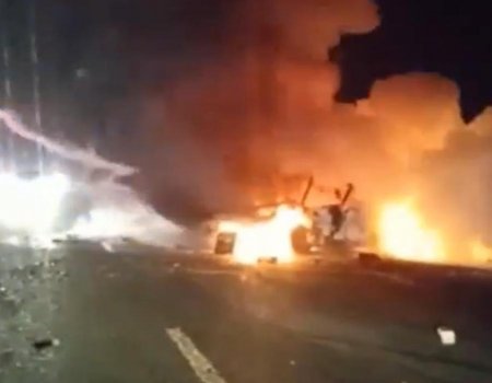 В Башкортостане в ДТП с Daewoo Nexia полностью сгорела Audi 80: оба водителя были пьяны