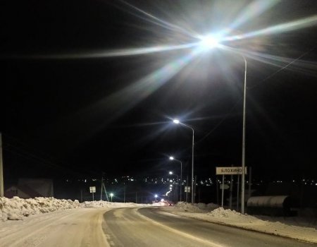 В Башкортостане осветили четыре участка протяженностью 6,2 км на трассе Уфа - Охлебинино