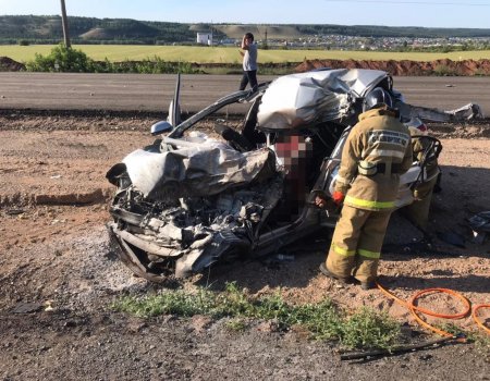В Башкортостане после столкновения с КамАЗом погиб водитель Hyundai и полуторагодовалый ребенок