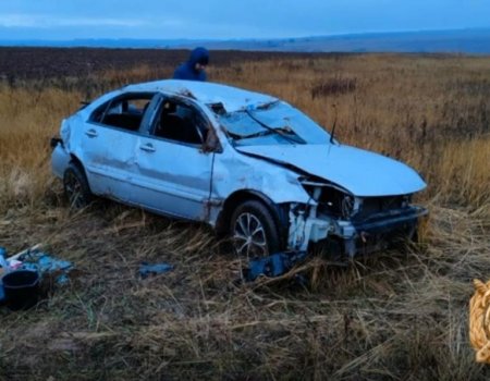 В Башкортостане опрокинулся Mitsubishi Lancer, 35-летний водитель погиб