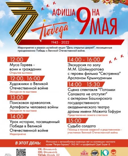 В Национальном музее Башкортостана и его филиалах объявляется «День открытых дверей»