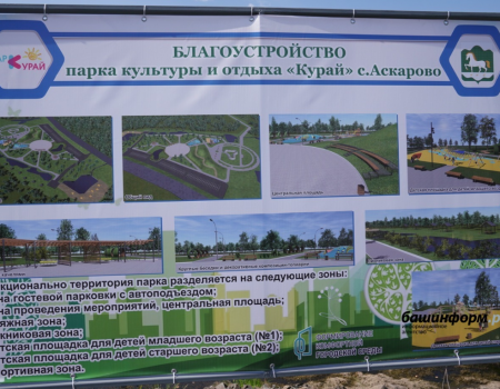 В селе Аскарово Абзелиловского района завершен первый этап благоустройства парка «Курай»