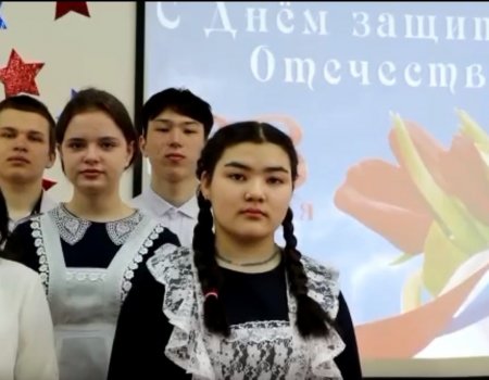 Ученики школы имени Минигали Шаймуратова Ростовской области поздравили бойцов башкирских батальонов
