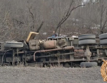 В Башкортостане грузовик опрокинулся в кювет: нетрезвый водитель ушиб локоть, а его пассажир погиб