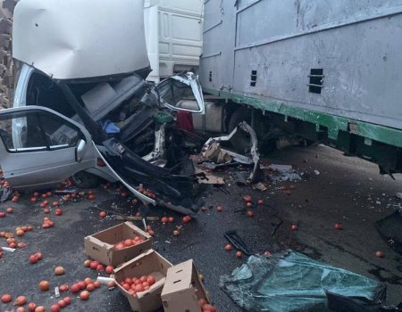 В Башкортостане водителю, зажатому в искореженном в ДТП грузовике, потребовалась помощь спасателей
