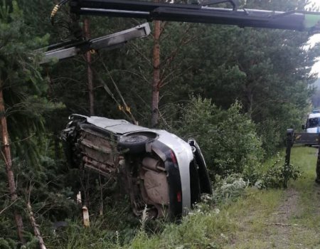 В Башкортостане из искореженной иномарки достали труп водителя