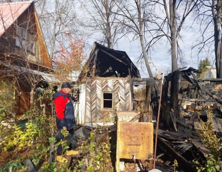 В СНТ Башкирии сгорел жилой дом, где находились муж и жена