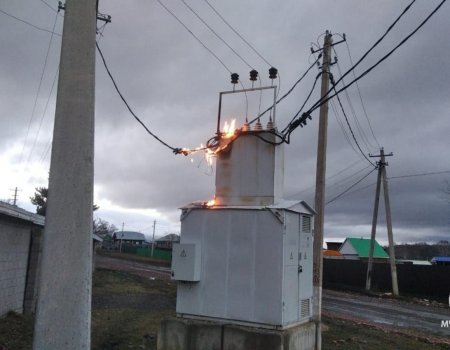 В Башкортостане загорелась трансформаторная подстанция