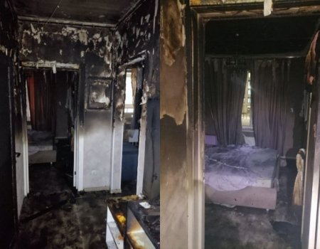 В Уфе во время тушения пожара в квартире рядом с дверью обнаружили тело