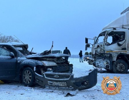 В Башкирии при столкновении с фурой погиб водитель иномарки