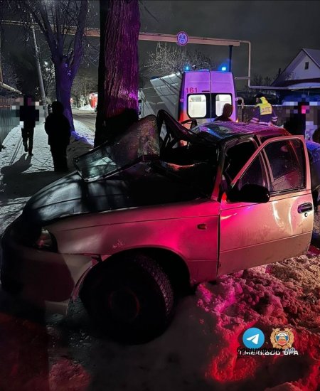 В Уфе 15-летний водитель на «Нексии» врезался в дерево, есть пострадавшие