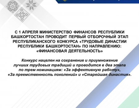 С 1 апреля стартует отборочный этап конкурса «Трудовые династии Башкортостана»