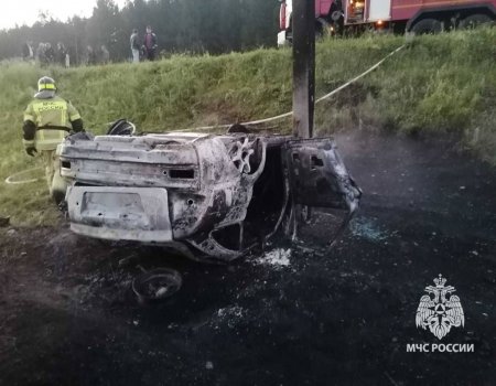 В Башкирии погиб в ДТП 20-летний водитель и его 19-летняя пассажирка - видео