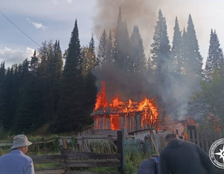 В горах Башкирии сгорела усадьба сельчан